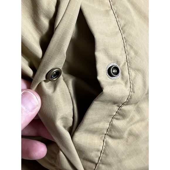 VTG 90s Tommy Hilfiger Reversible Bomber Jacket Tan Green L/XL Puffer Coat Y2K - Picture 8 of 16